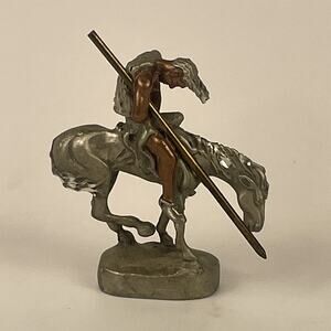 Vintage Native American End of The Trail Pewter Figurine Figure 1993 Masterworks